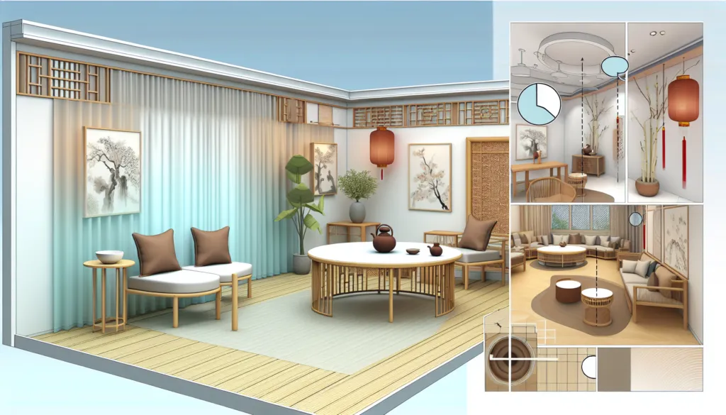 Harmoninga svetainė su baldų feng shui principus atitinkančia sofa ir šviesiu interjeru