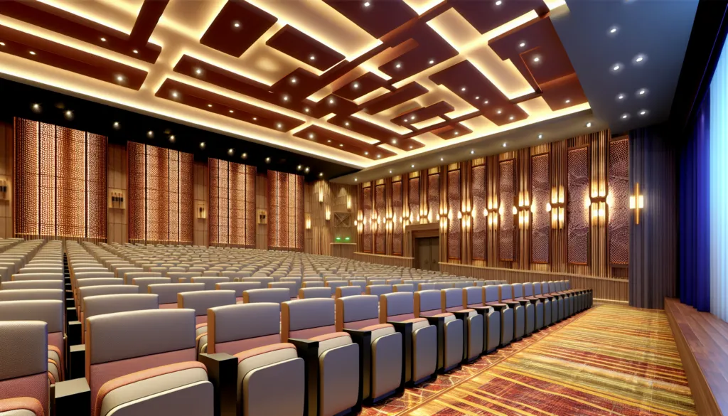 Teatro ir koncertų salės baldai su ergonomiškomis sėdynėmis, pritaikyti akustikai ir komfortui