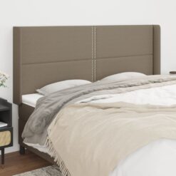 Galvūgalis su auselėmis, taupe, 183x16x118/128cm, audinys