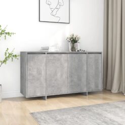 Šoninė spintelė, betono pilkos spalvos, 135x41x75cm, MDP