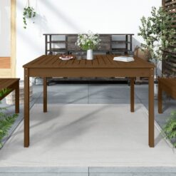 Sodo stalas, medaus rudas, 121x82,5x76cm, pušies masyvas