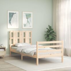 Lovos rėmas su galvūgaliu, 90x200cm, medienos masyvas