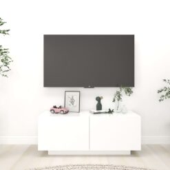 Televizoriaus spintelė, baltos spalvos, 100x35x40cm, MDP