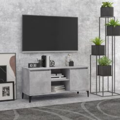 TV spintelė su metalinėmis kojelėmis, pilka, 103,5x35x50cm