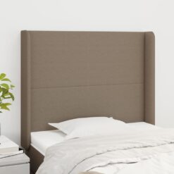 Galvūgalis su auselėmis, taupe, 103x16x118/128cm, audinys