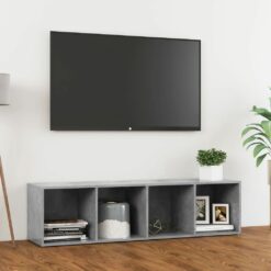 TV spintelė, betono pilka, 142,5x35x36,5cm, fanera