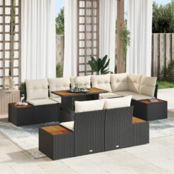 Sodo sofa 9 dalių komplektas Smėlio spalvos
