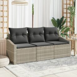 sodo sofa komplektas 3 dalių Pilka