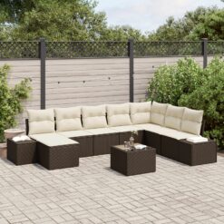 8 Dalių Sodo Sofa Komplektas su Pagalvėlėmis Pilkas Poliratanas