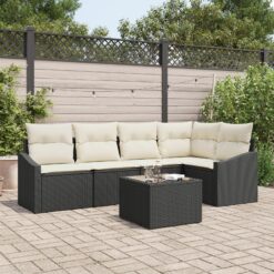 Sodo sofa komplektas 6 dalių Kreminė, Kava