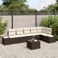 6 dalių sodo sofa rinkinys su pagalvėmis pilka poli ratanas