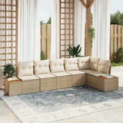 6 dalių sodo sofa rinkinys su pagalvėlėmis bežinė poli ratanas akacija