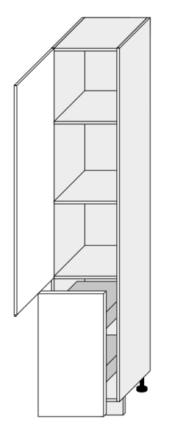 40 cm pastatoma spintelė 207 cm 2D14K 40 KARGO GS135065