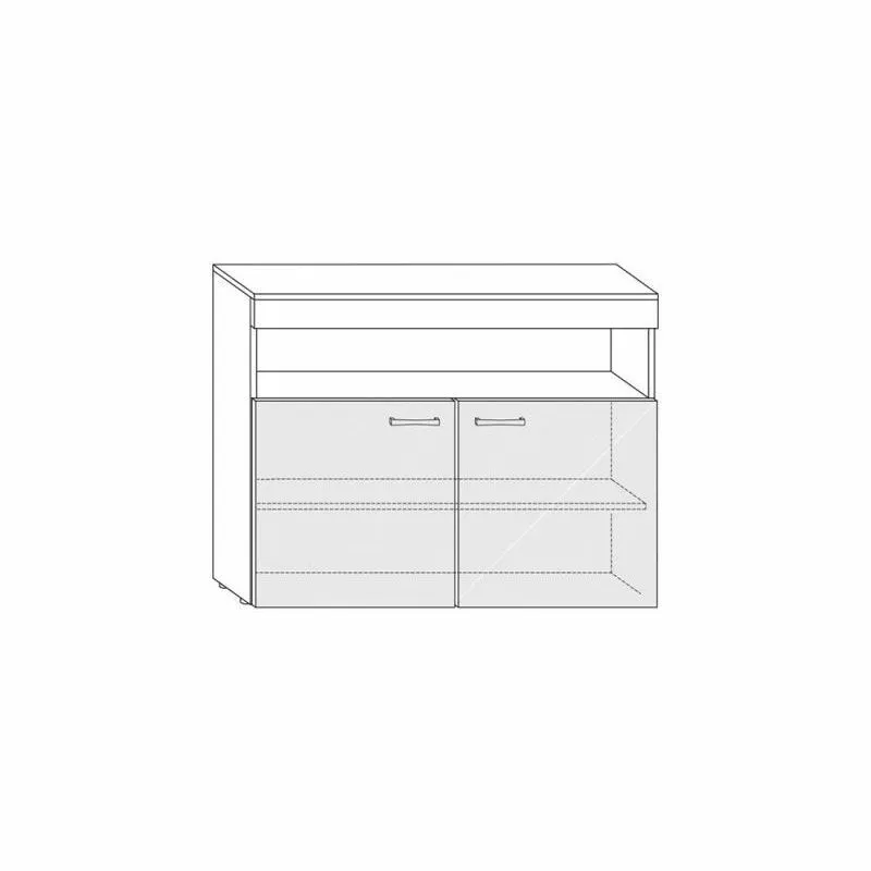 BA-GS102238-2 Moderni balta komoda Max Max-01 su stalčiais
