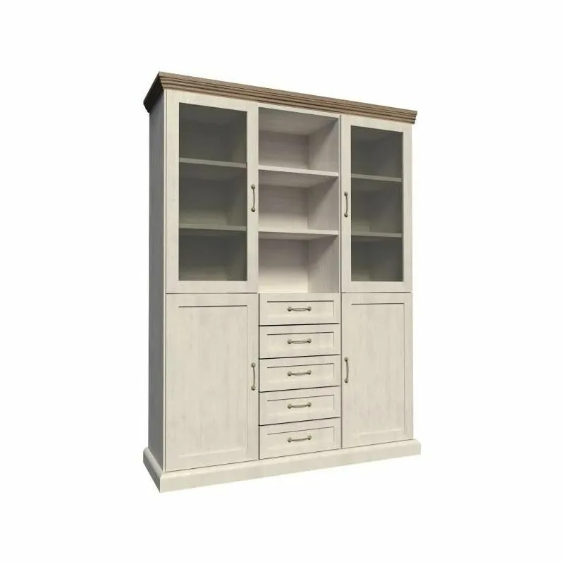 BA-GS110809-5 Elegantiška vitrinos Royal W2D galerijos nuotrauka su stiklinėmis durelėmis