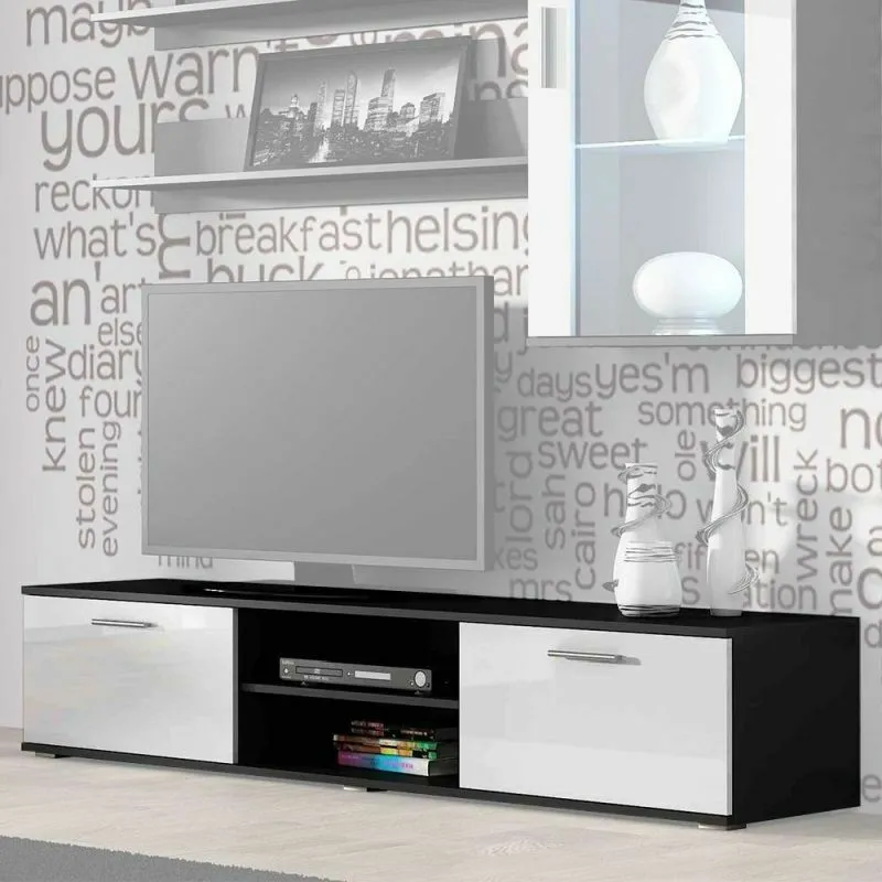 BA-GS110856-2 Modernus TV staliukas Soho S-3 su lentynomis