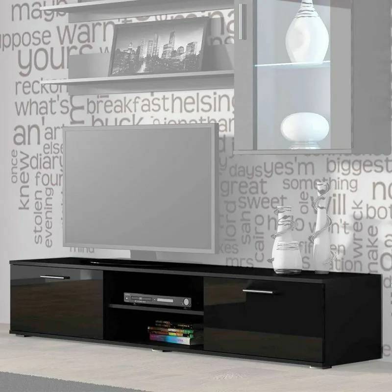 BA-GS110856-3 Modernus TV staliukas Soho S-3 su lentynomis svetainėje