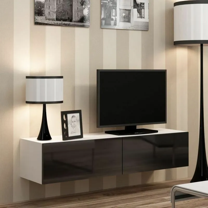 BA-GS111045-2 Modernus TV staliukas Vigo 140 su lentynomis ir stalčiais