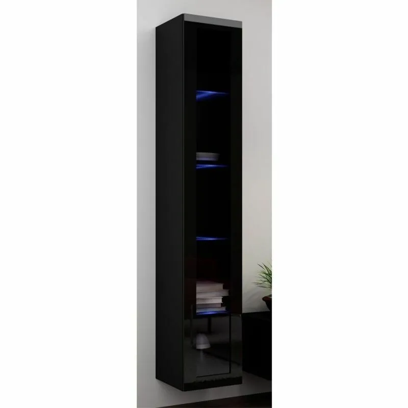BA-GS111052-4 Moderni vitrina Vigo 180 su LED apšvietimu svetainėje