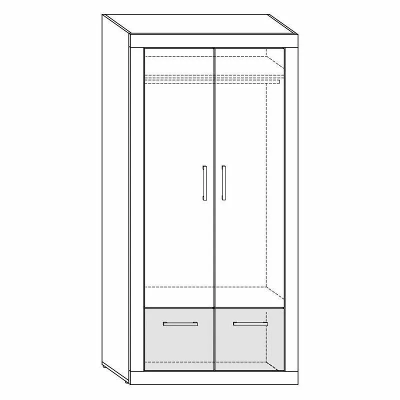 BA-GS111068-2 Moderni balta spinta Viki su elegantišku dizainu