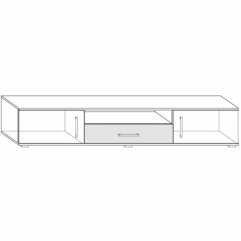 BA-GS111166-2 Modernus TV staliukas Solar SLR-04 su lentynomis ir stalčiais