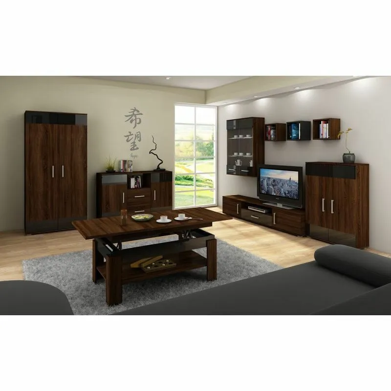 BA-GS111166-4 Modernus TV staliukas Solar SLR-04 su lentynomis