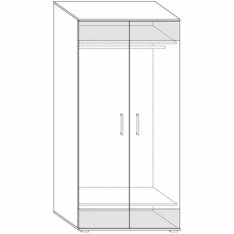 BA-GS111167-5 Moderni trijų durų spinta Solar SLR-05 su veidrodžiu