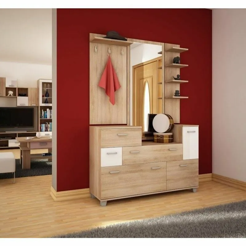 BA-GS115801-2 Prieškambario komplektas Grand su spinta ir veidrodžiu