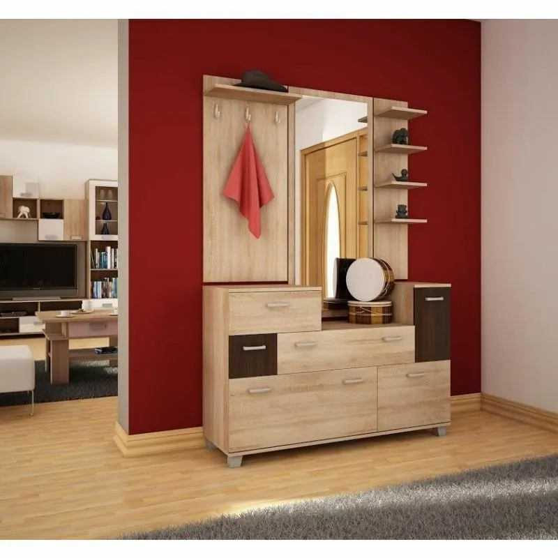 BA-GS115801-3 Prieškambario komplektas Grand su veidrodžiu ir spintele