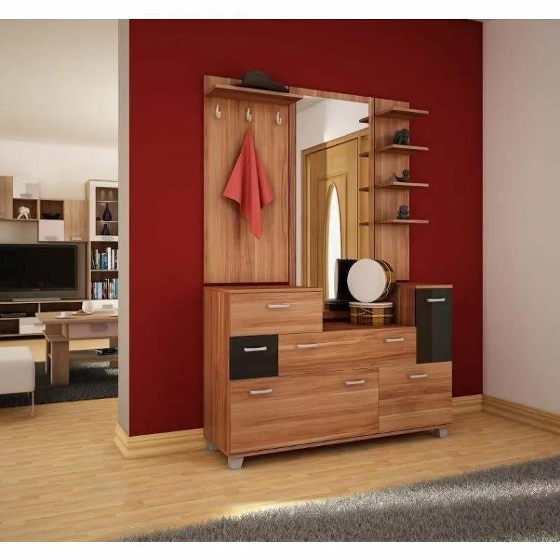 BA-GS115801-5 Modernus prieškambario komplektas Grand su veidrodžiu ir spinta