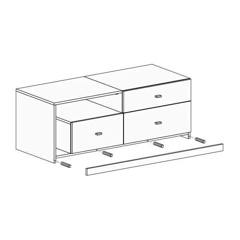 BA-GS116758-2 Modernus TV staliukas Tablo TA 8 su lentynomis