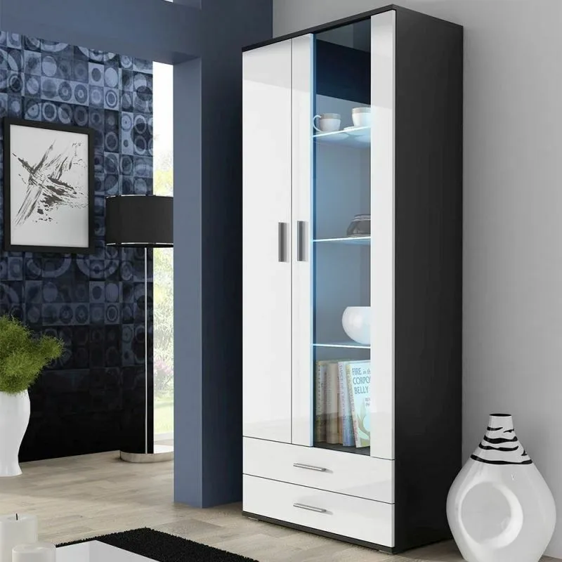 BA-GS118286-3 Moderni Soho vitrinos spintelė su stiklinėmis durimis