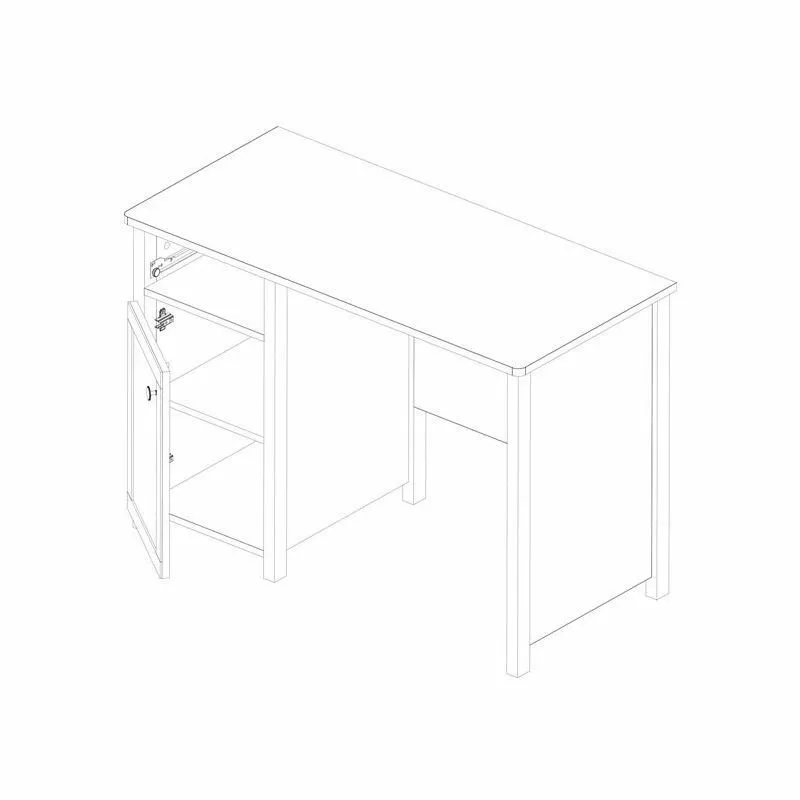 BA-GS132199-2 Modernus rašomasis stalas Luna LN-03 su minimalistiniu dizainu