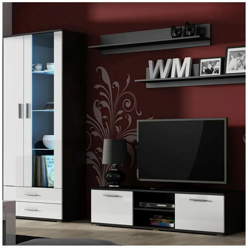 BA-GS132451-3 Moderni Soho 11 LED sekcija su stiklinėmis vitrinomis