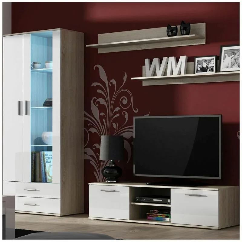 BA-GS132451-5 Moderni Soho 11 LED sekcija su stiklinėmis vitrinomis