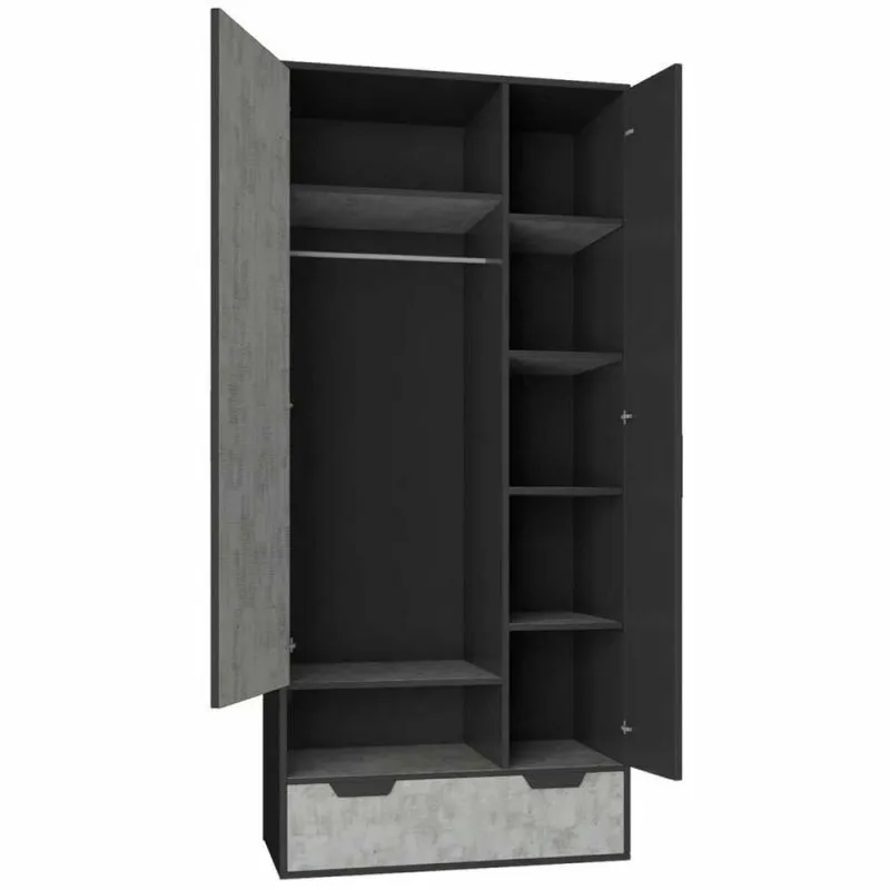 BA-GS133607-2 Moderni spinta Nano NA2 su dviem durimis ir lentynomis