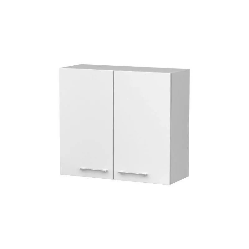 BA-GS135020-1 90 cm pakabinama spintelė balta su moderniu fasadu