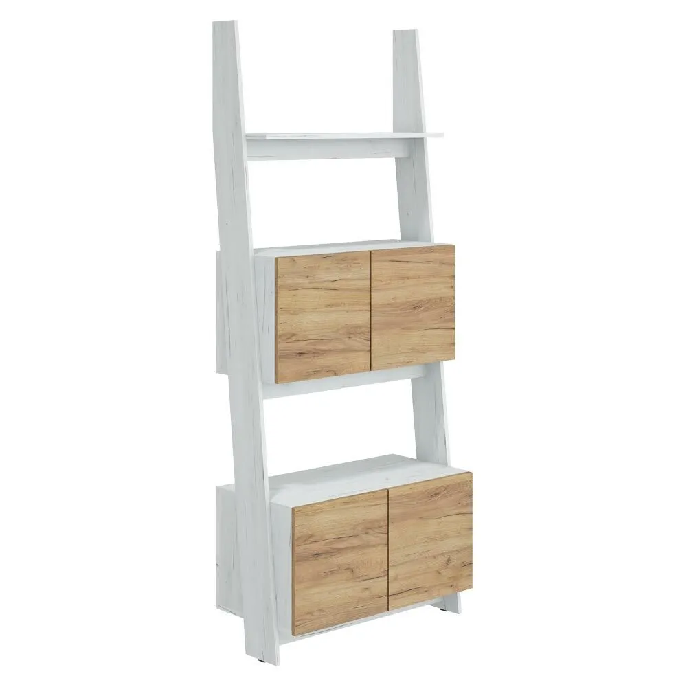 BA-GS138444-3 Juoda metalinė lentyna Rack RAC-08 su medinėmis lentynomis
