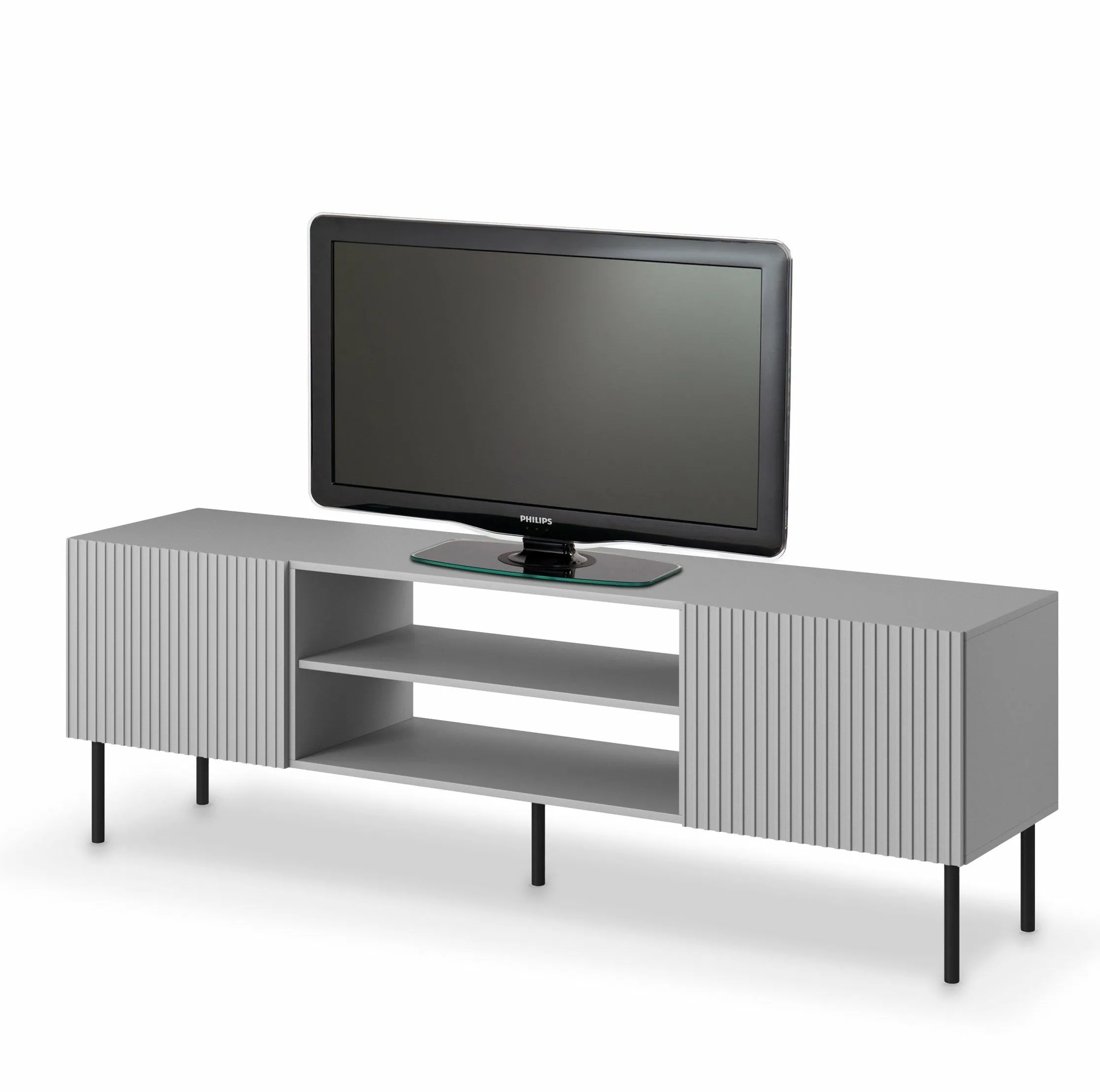 BA-HA105341-2 Modernus TV staliukas HA105341 su lentynomis interjere