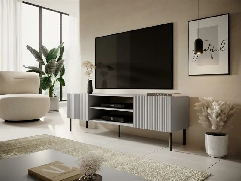 BA-HA105341-8 Modernus TV staliukas HA105341 su lentynomis svetainėje