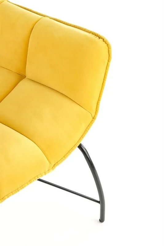 BA-HA105425-14 Modernus pilkas fotelis HA105425 interjere su medinėmis kojelėmis