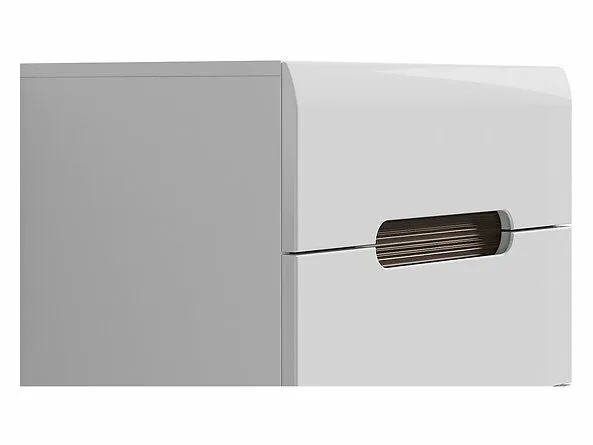 BA-IK100504-4 Balta komoda su penkiais stalčiais moderniame interjere