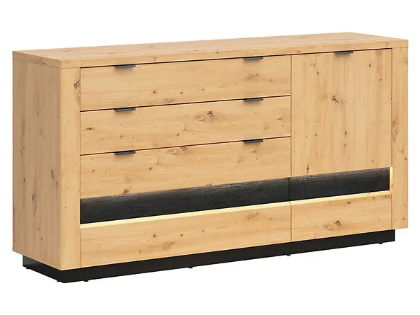 BA-IK100533-2 Moderni komoda 1D4S DASN CABL su stalčiais ir durelėmis