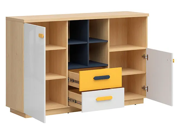 BA-IK100541-3 Moderni komoda 2D2S Dana su juodomis rankenomis