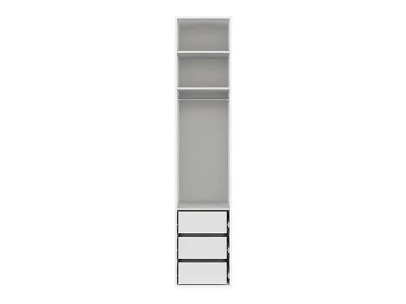 BA-IK100895-3 Balta spinta su durimis ir moderniu minimalistiniu dizainu