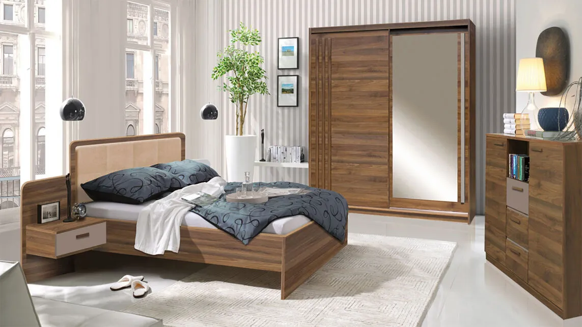BA-IK100983-3 Moderni komoda EF2 su minimalistiniu dizainu ir stalčiais