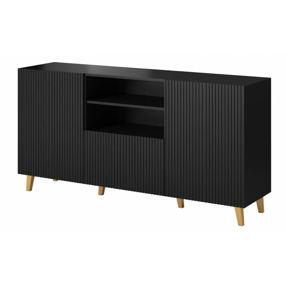 BA-IK101247-2 Moderni komoda su stalčiais ir minimalistiniu dizainu