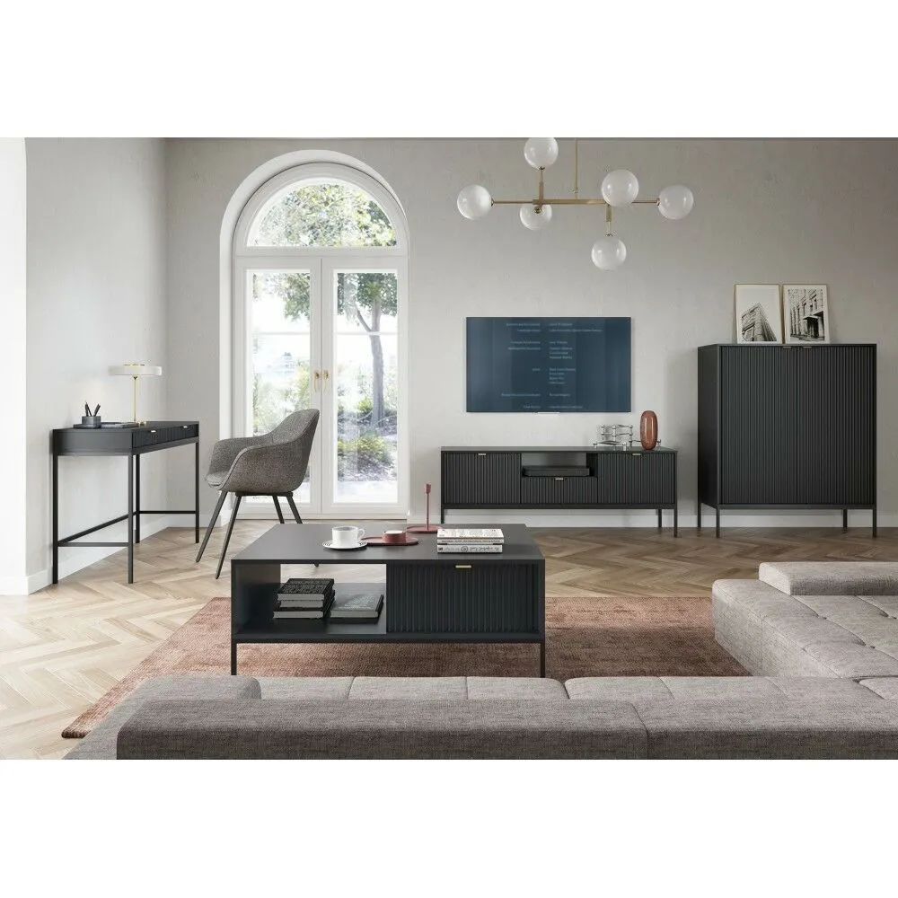 BA-IK103517-2 Moderni TV spintelė su lentynomis ir uždaromis durelėmis