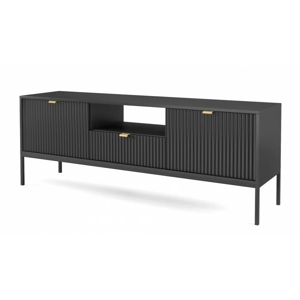 BA-IK103517-4 Moderni TV spintelė su lentynomis ir uždaromis durelėmis