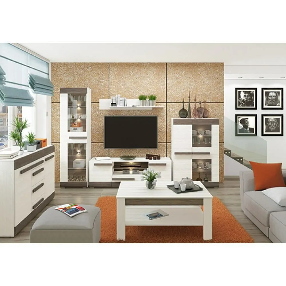 BA-SG100451-3 Pakabinama lentyna BLANCO 14 balta moderniam interjerui